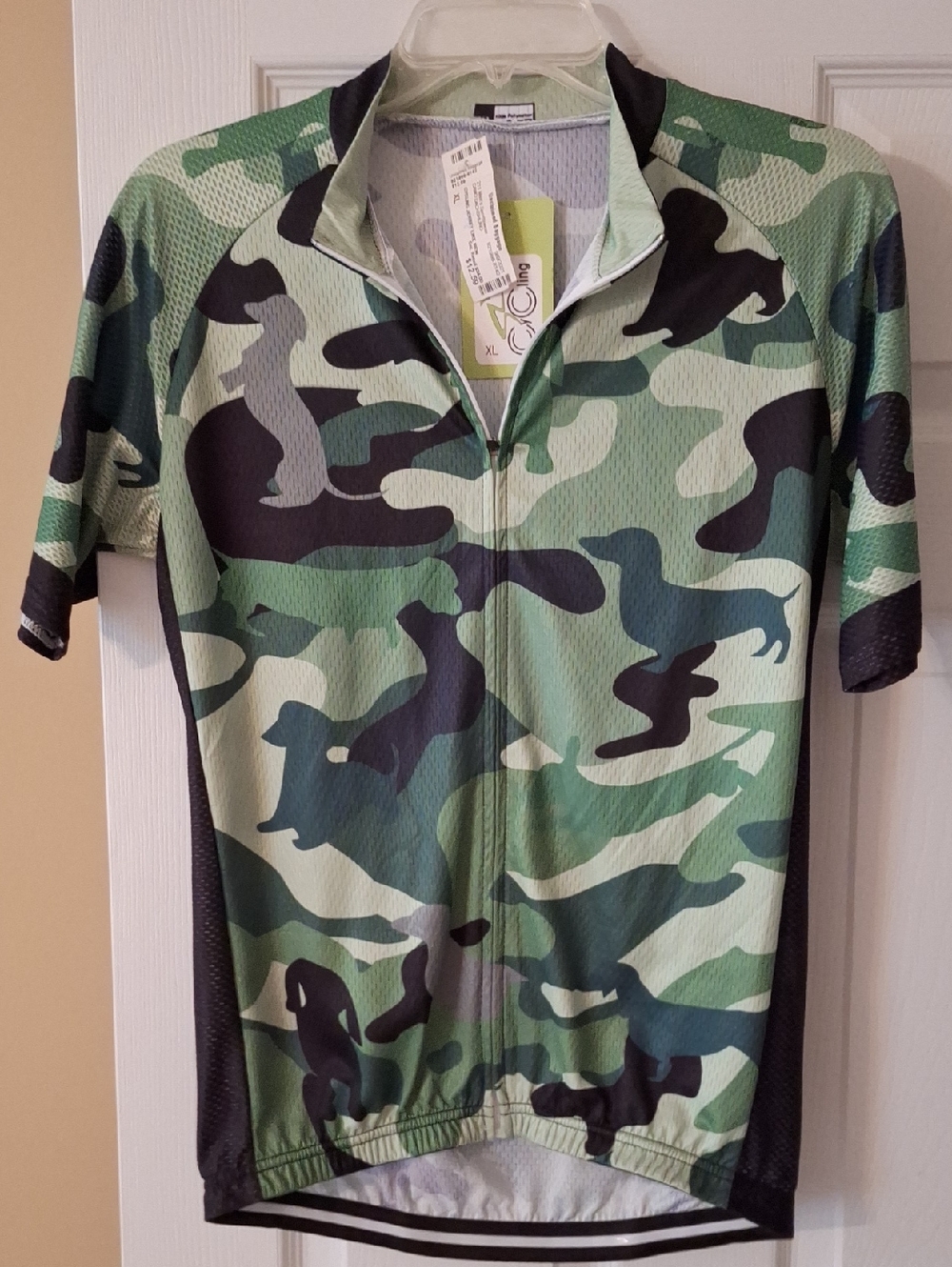 Men's Camo Cycling Jersey - Short Sleeve Zip Front